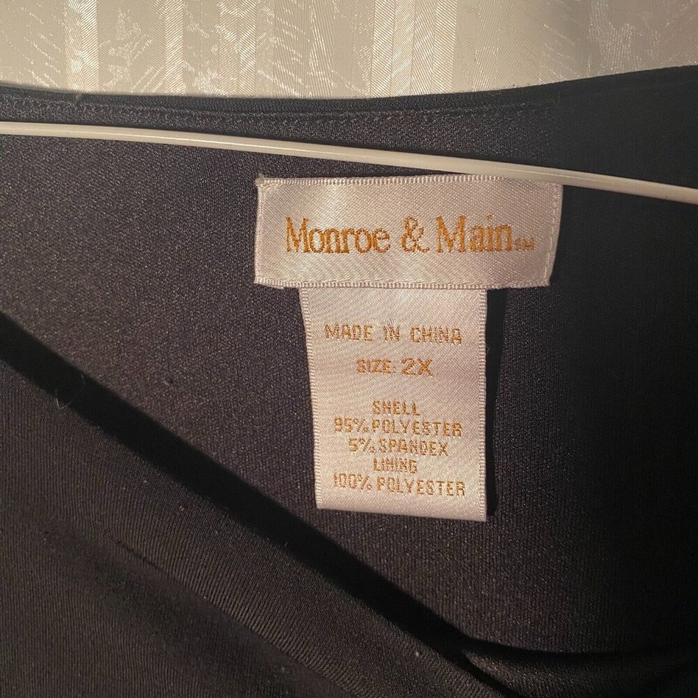 Monroe & Main Teal & Black Chelsie Colorblock Dress Dinner Party Church Size 2X - Picture 3 of 6